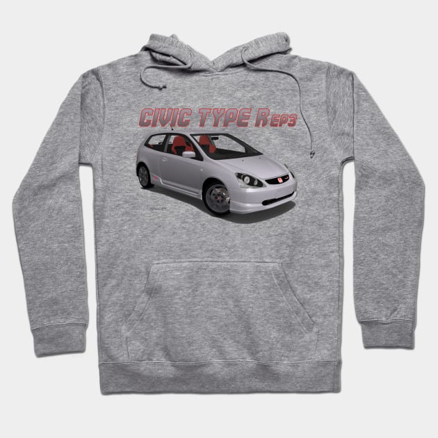 Honda Civic Type R Civic Hoodie TeePublic